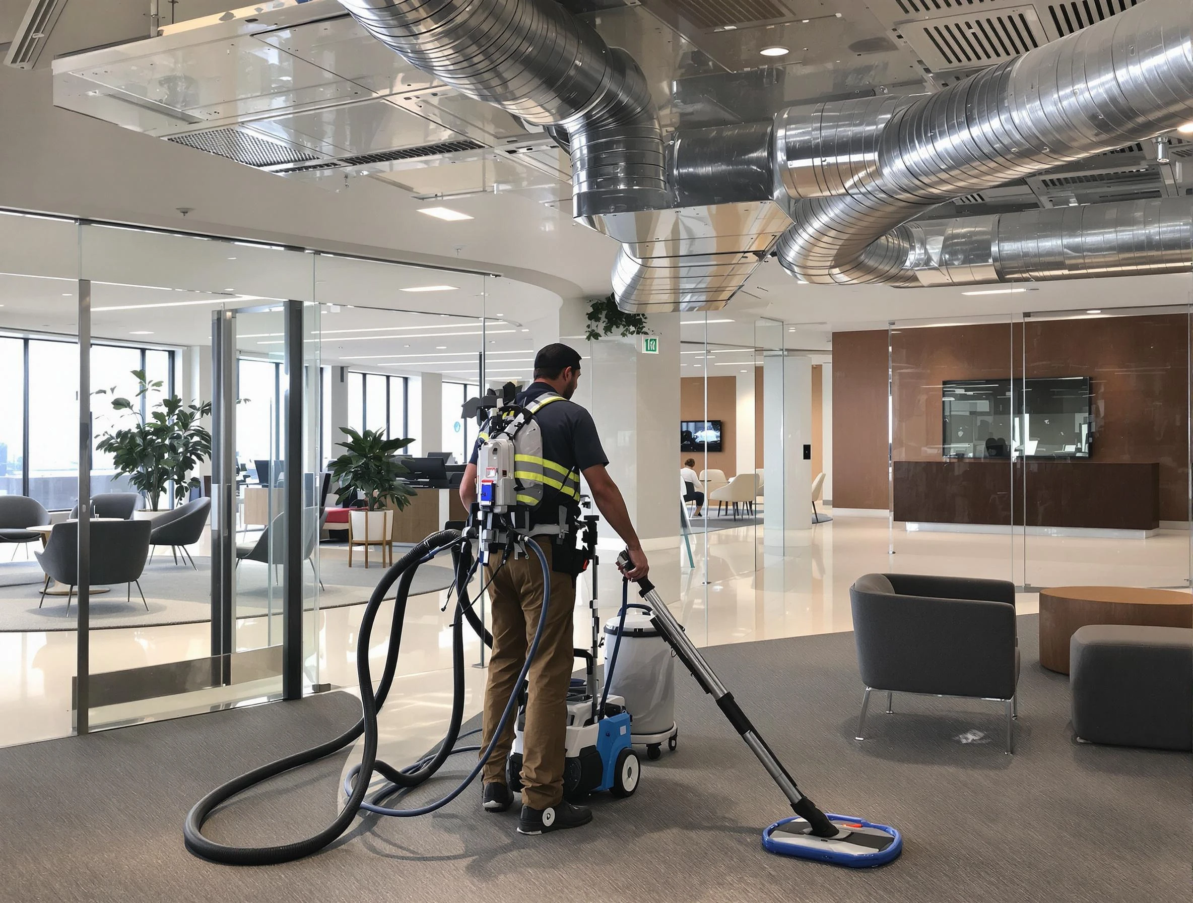 Commercial duct cleaning service by Worcester Air Duct Cleaning in Worcester